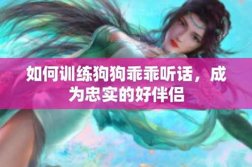 如何训练狗狗乖乖听话，成为忠实的好伴侣