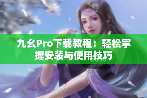 九幺Pro下载教程：轻松掌握安装与使用技巧