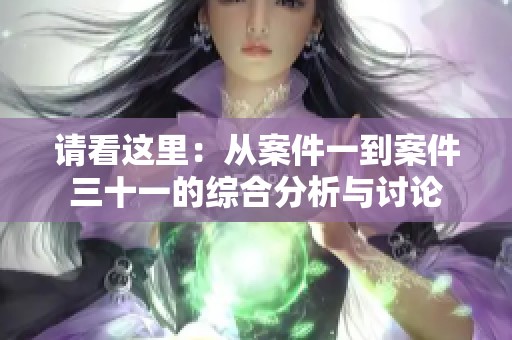 请看这里：从案件一到案件三十一的综合分析与讨论