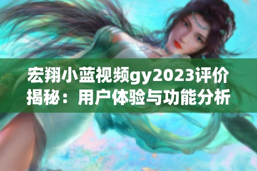 宏翔小蓝视频gy2023评价揭秘：用户体验与功能分析