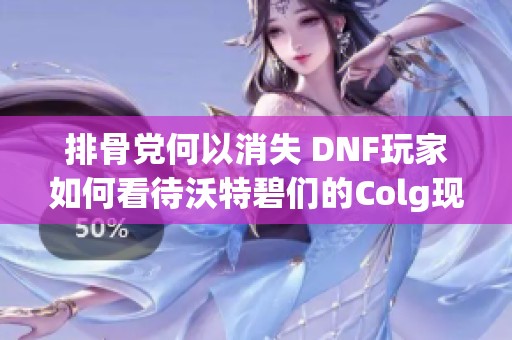 排骨党何以消失 DNF玩家如何看待沃特碧们的Colg现象