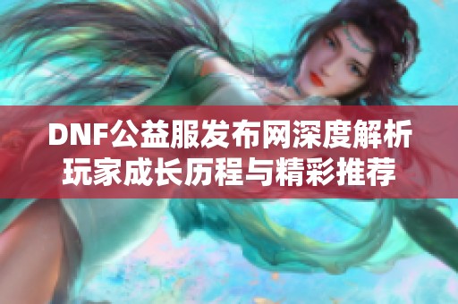 DNF公益服发布网深度解析玩家成长历程与精彩推荐