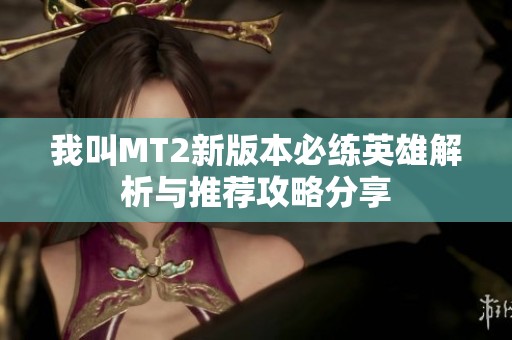 我叫MT2新版本必练英雄解析与推荐攻略分享