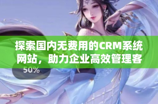 探索国内无费用的CRM系统网站，助力企业高效管理客户关系