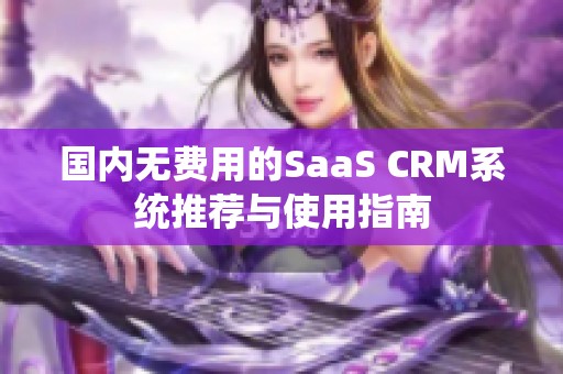 国内无费用的SaaS CRM系统推荐与使用指南