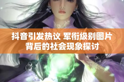 抖音引发热议 军衔级别图片背后的社会现象探讨