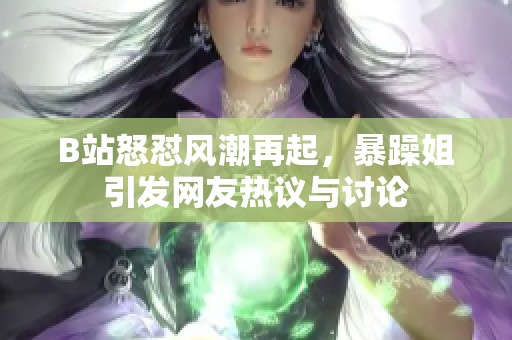 B站怒怼风潮再起，暴躁姐引发网友热议与讨论