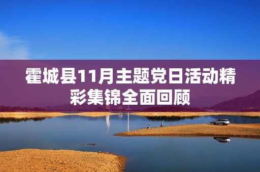 霍城县11月主题党日活动精彩集锦全面回顾